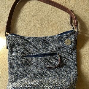 The Sak Blue and Brown crochet Bag